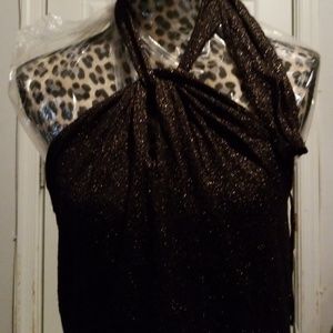 Ralph lauren.  Black and gold top